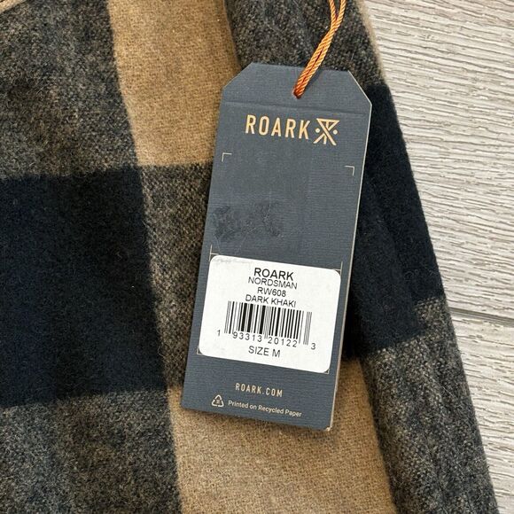 Roark Nordsman Wool Blend Snap Front Flannel Shirt Shacket Gorpcore Winter Med - Picture 3 of 8